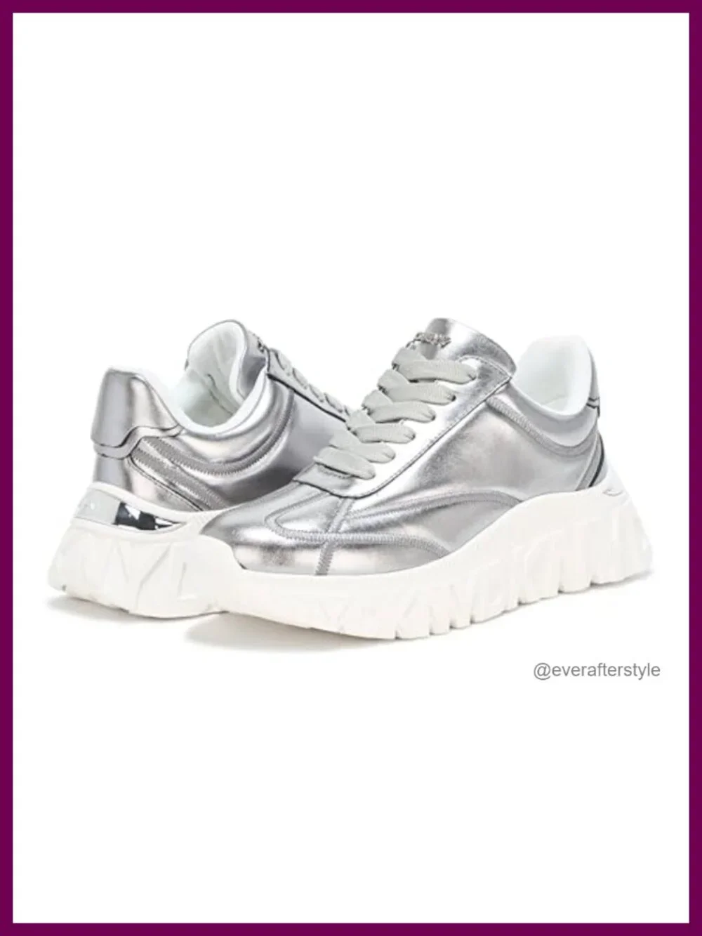 DKNY Laeoni Platform Sneaker Leather Low Top Lace Up